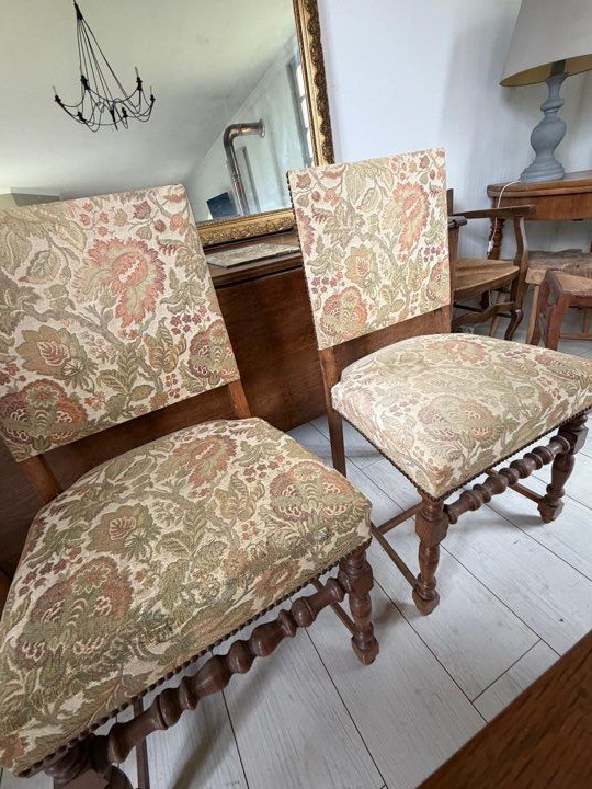 Chaise style Louis XIII