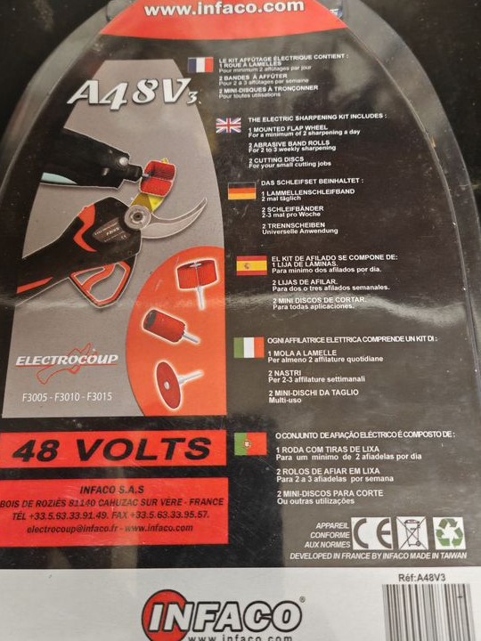 Affûteuse sécateur infaco 48 v neuve dans Sous blister