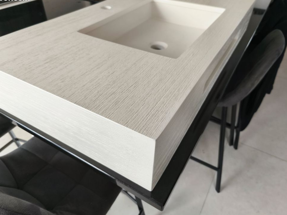 Meuble vasque design italien PROXIMA + miroir assorti