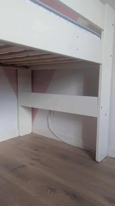 Lit enfant surélevé 90x190 avec matelas