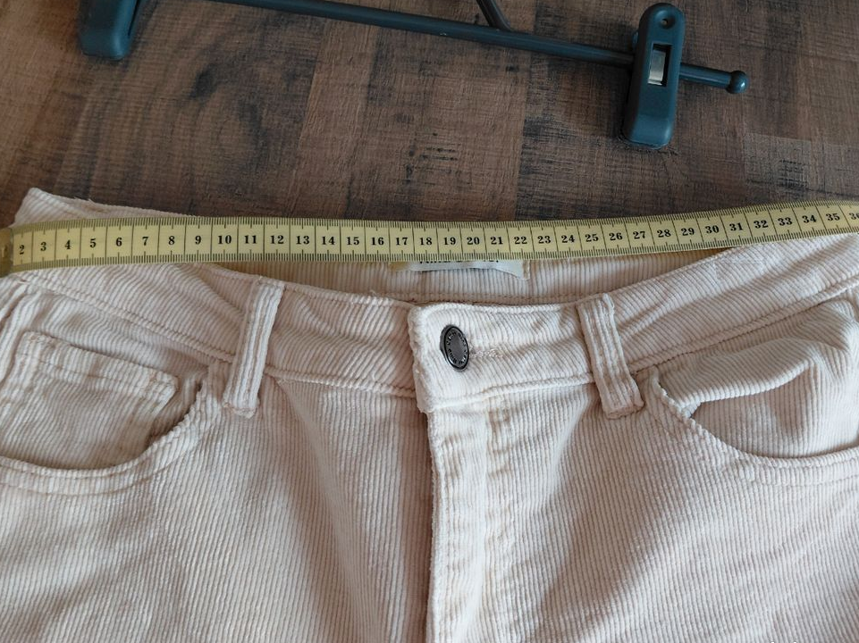 NINA CARTER Pantalon velours crème bootcut MRH49