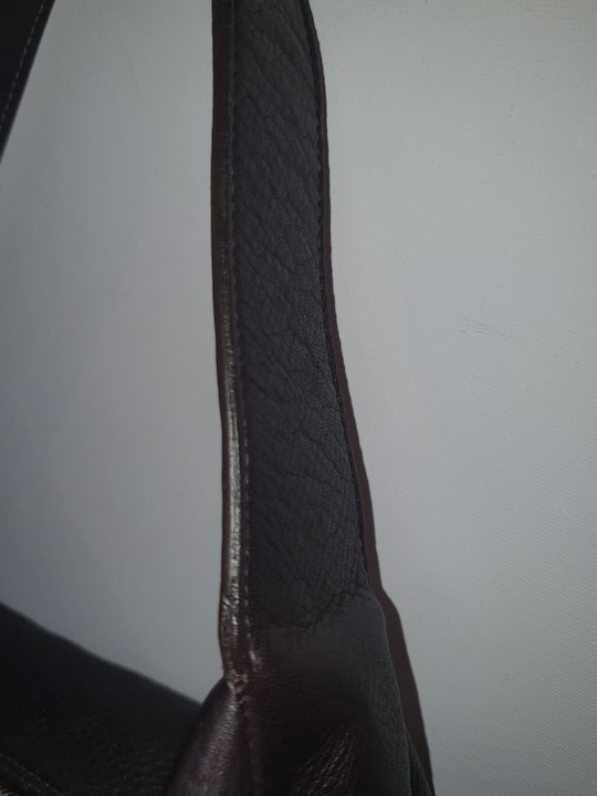 Magnifique sac hobo Furla cuir grainÃ© chocolat