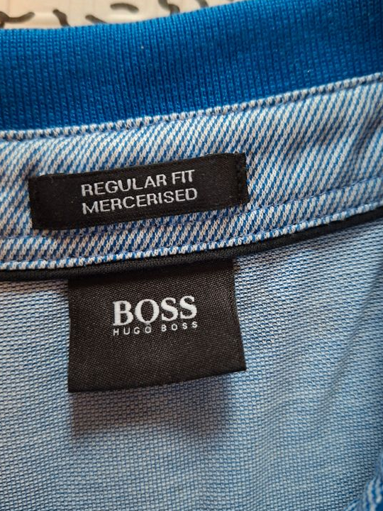 Hugo Boss polo homme bleu mercerised regular fit premium