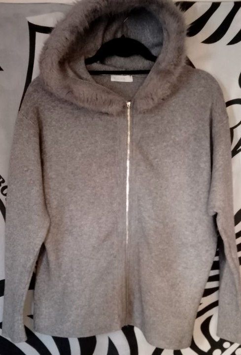 Veste X-MAX grise Fausse Fourrure S/M