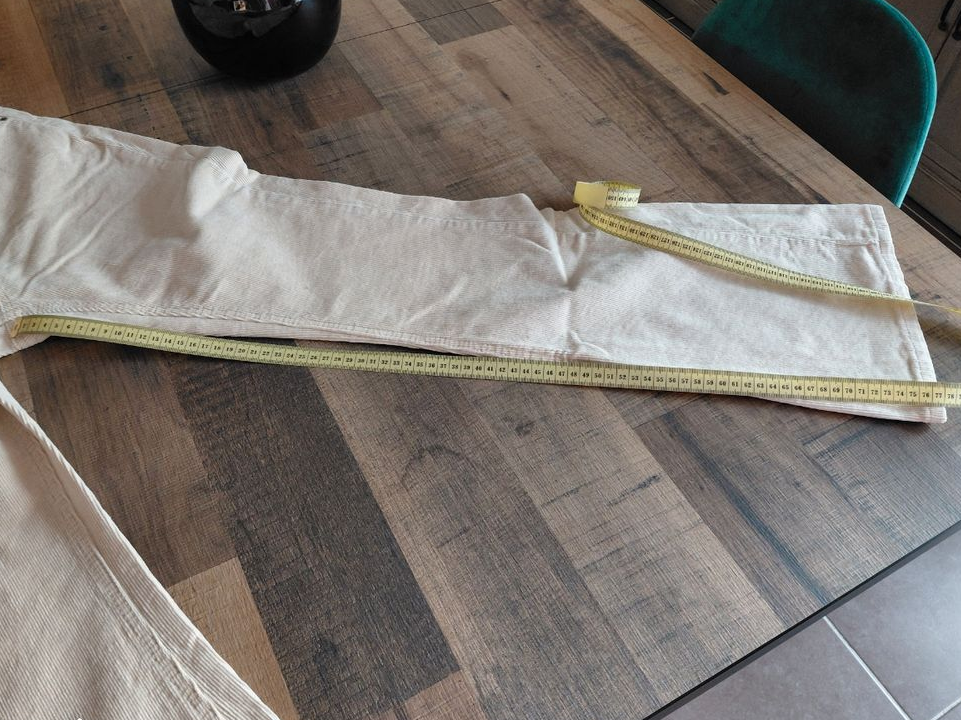 NINA CARTER Pantalon velours crème bootcut MRH49