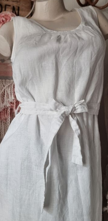 🤍 Robe blanche lin TIME AFTER TIME t.40