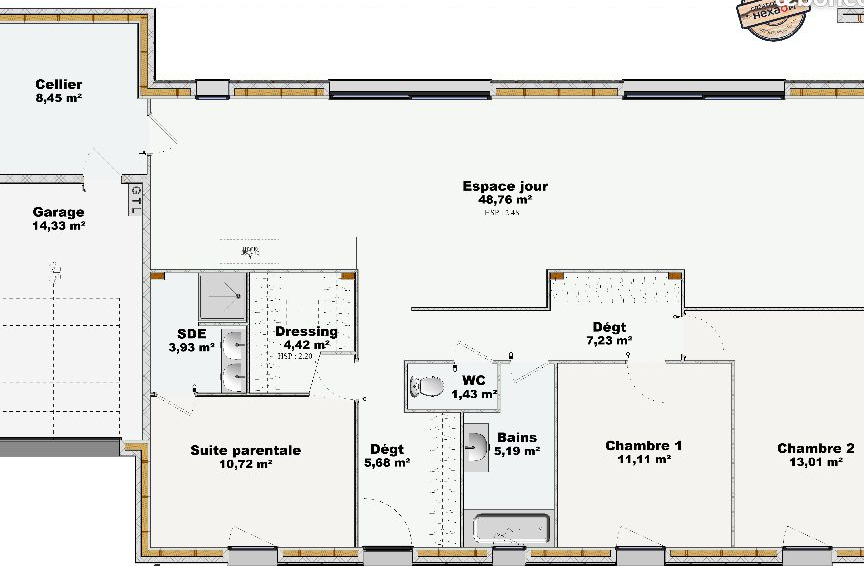 Maison 4 pièces 120 m²