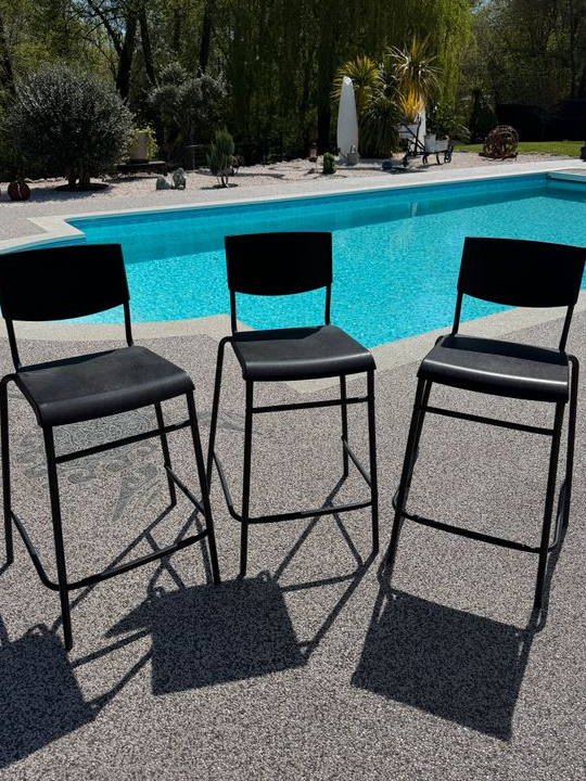 Lot de 3 chaises de bar