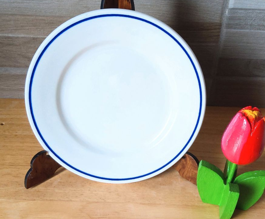 🌹 Assiette porcelaine Pyroblanc - Porcelaine hôtelière des années 60 / 70