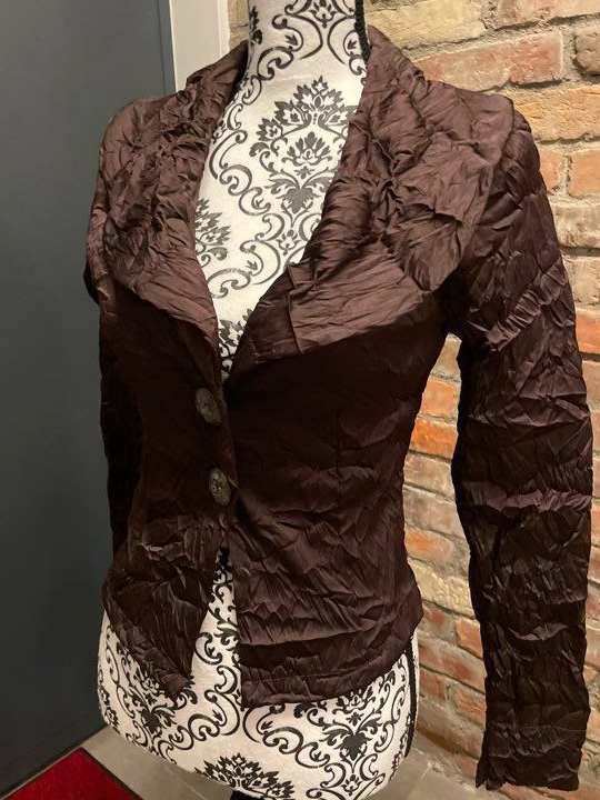 Veste jeans legatte brune taille 38 comme neuve