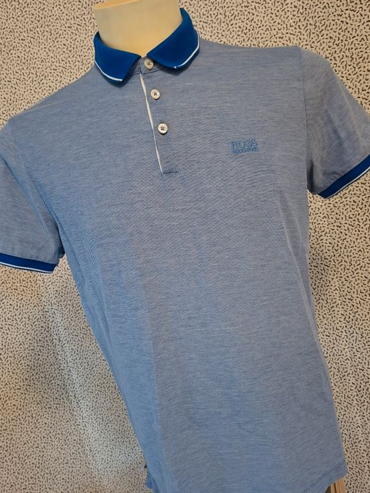 Hugo Boss polo homme bleu mercerised regular fit premium