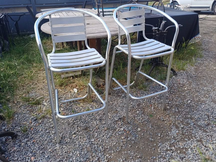 Tabourets de bar aluminium