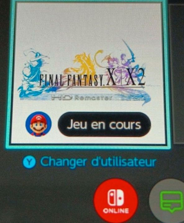 Nintendo switch 1 avec jeux final fantasy HD intégré