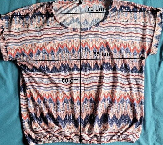 T-shirt blouse multicolore Christine Laure – Taille 3