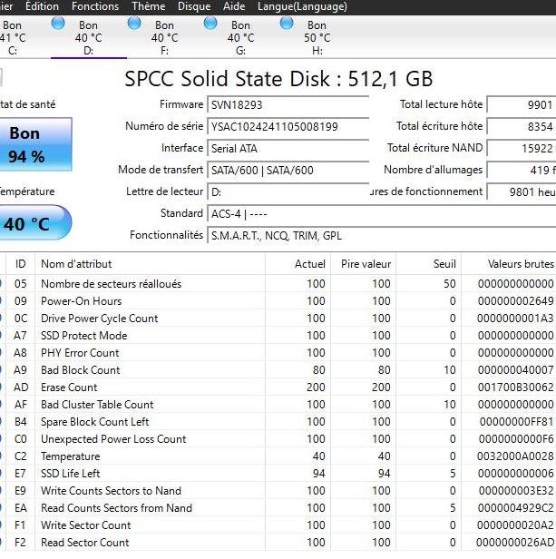 Ssd sata 512gb