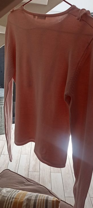 Pull coton taille 38 rose pâle