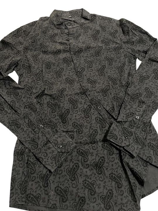 Chemise grise à motifs - M