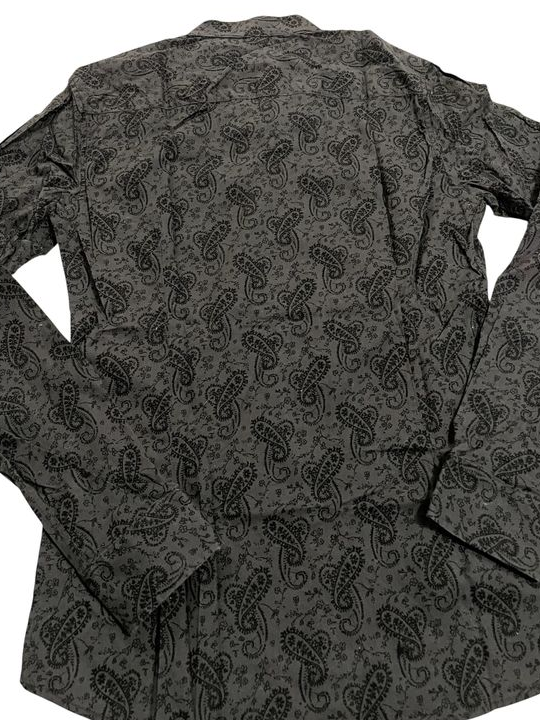 Chemise grise à motifs - M