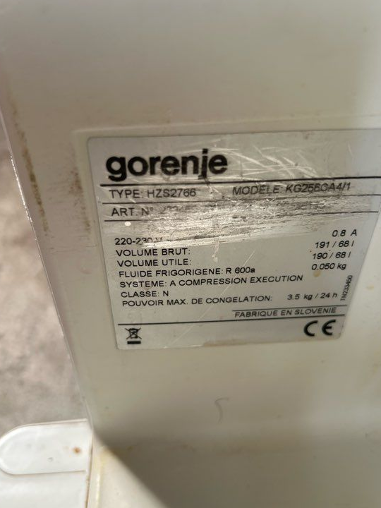 Réfrigérateur congélateur gorenje