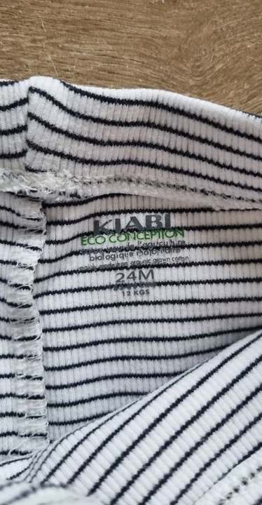 Legging côtelé rayé 24 mois