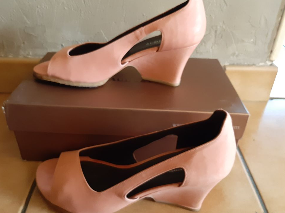 Audley - Chaussures à talons en cuir, saumon Talon : 5,5 cm