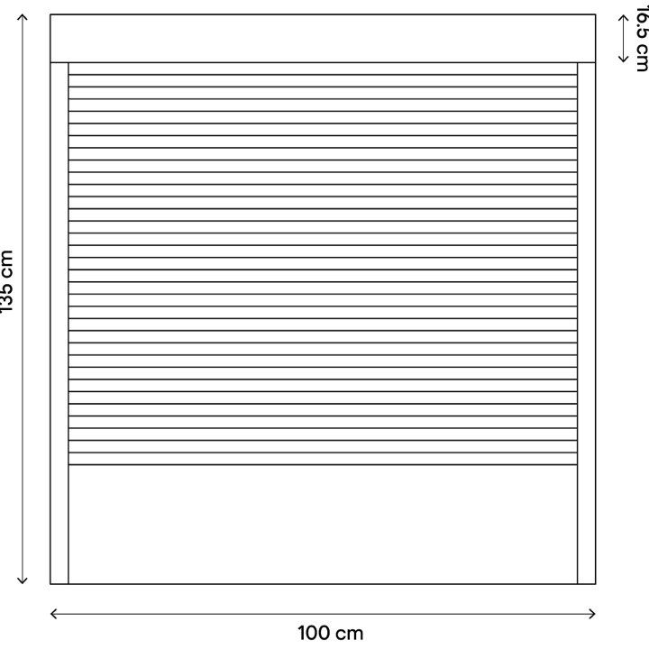 Volet roulant solaire aluminium anthracite - ouverture motorisée - Fortia - HT 1m35 LG 1m00