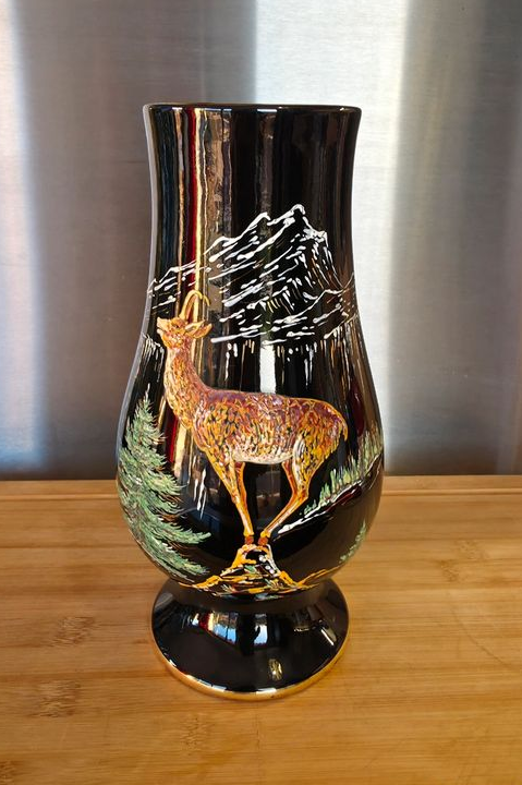 Vase Vintage Céramique Vallauris / Gap 27 cm – Signé Tess – Chamois