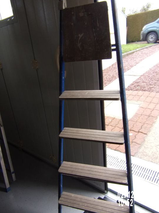 Escabeau bois et fer