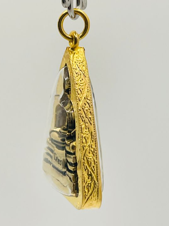 028 Collier pendentif Bouddha Amulette de protection de Thaïlande statue de Luang Por Sothon