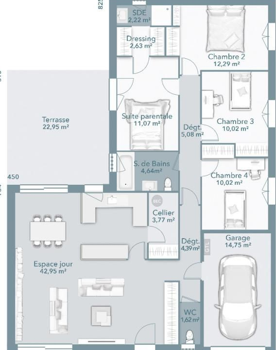 Maison 5 pièces 125 m²