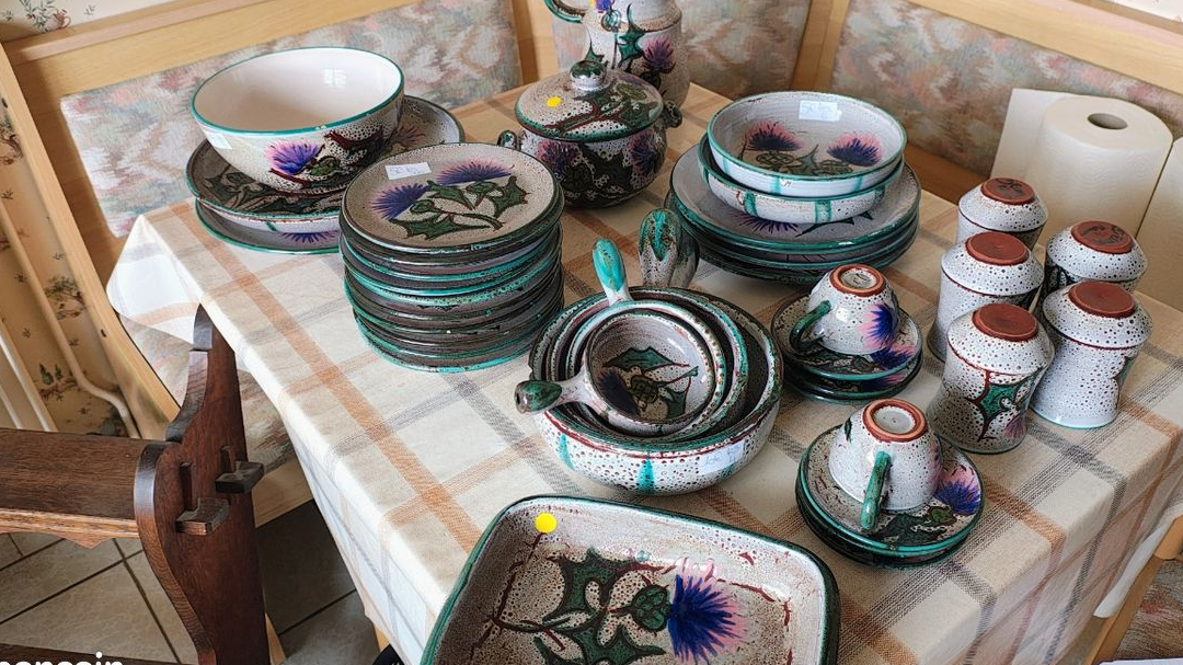 Ensemble vaiselle peinture main