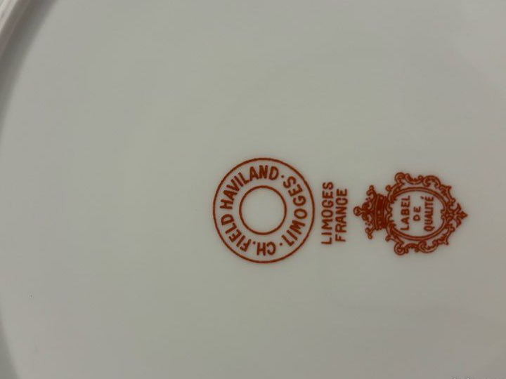 14 assiettes plates Haviland Limoges – Porcelaine – Ø 24 cm