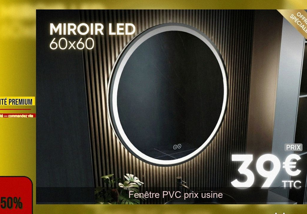 Miroir led