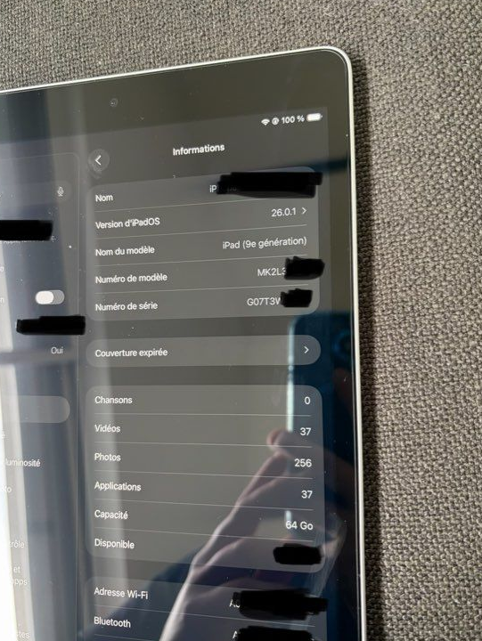 IPad 9 neuvième génération 64GB