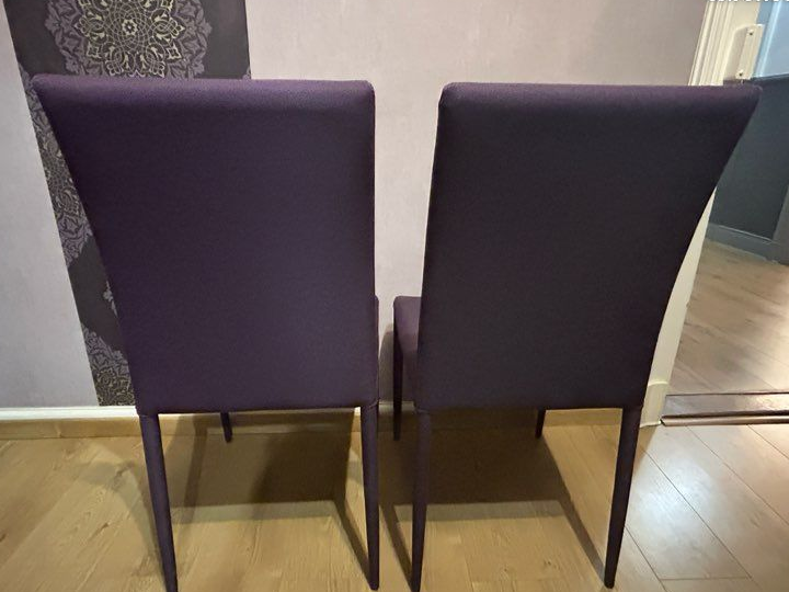 Lot de 2 belles chaises - coloris violet