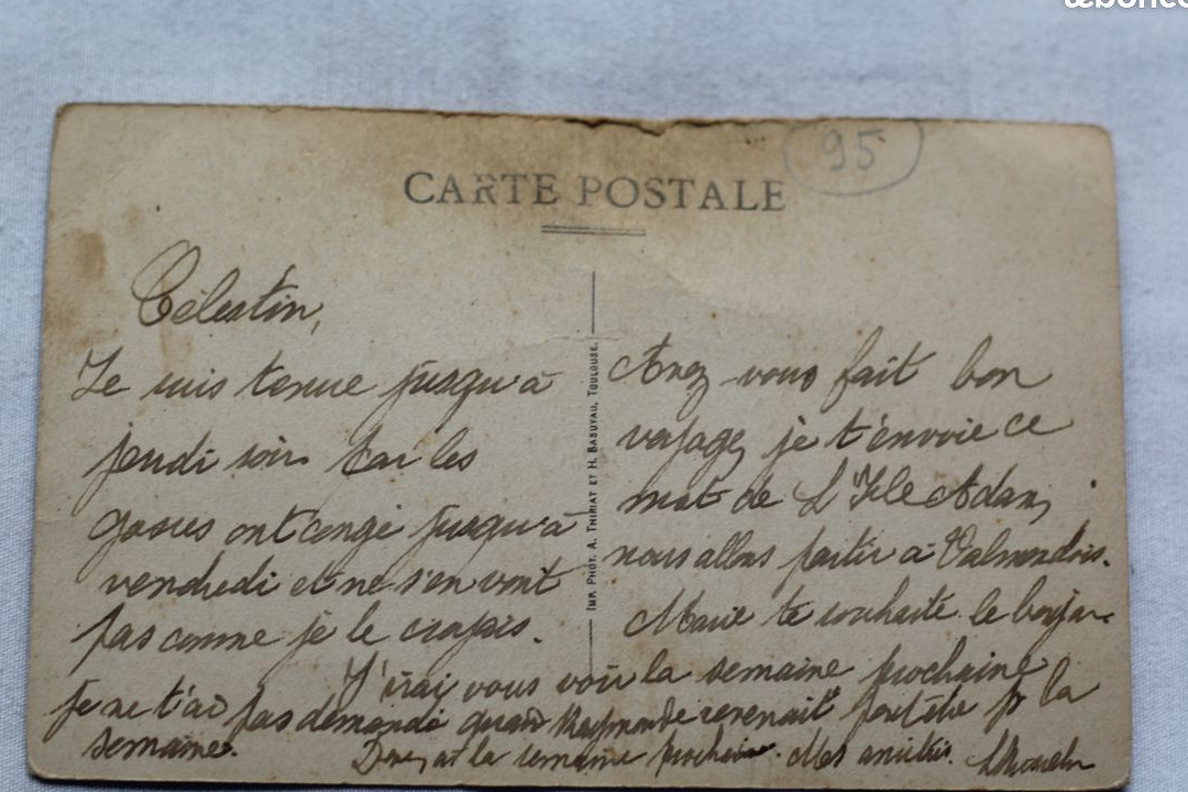 L'Isle Adam, un groupe de baigneurs au repos, Val d'Oise 95, carte postale ancienne cpa,vf91