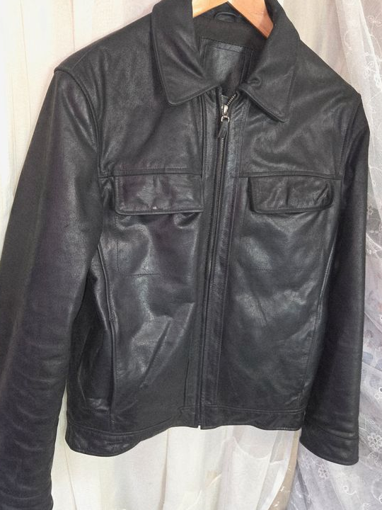 Blouson cuir noir 