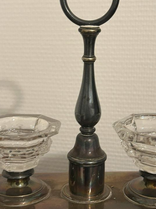 Sel poivre métal argenté ancien signé Pillet fin 19ème (8)