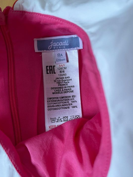 Robe rose Jacadi 8 ans neuve