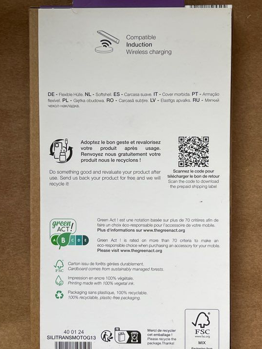 Coque Silisoft souple pour Motorola G13 Transparent