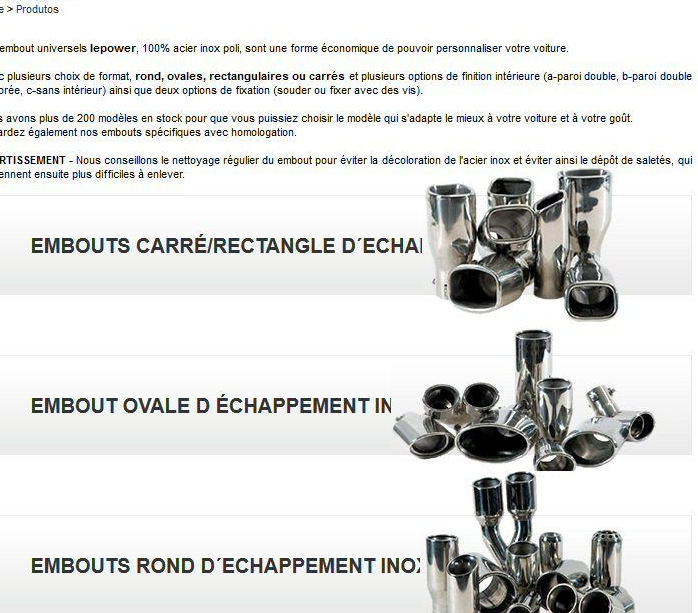 Sorties / Embouts d'échappement IE POWER