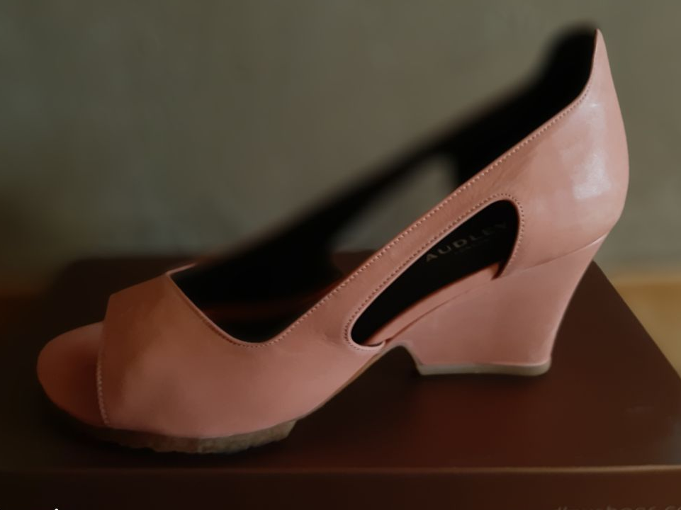 Audley - Chaussures à talons en cuir, saumon Talon : 5,5 cm