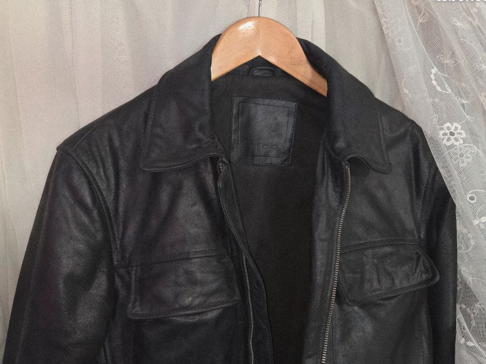 Blouson cuir noir 