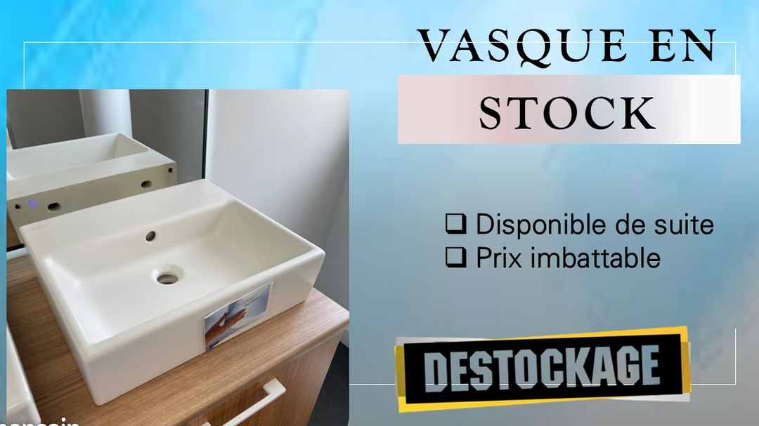 Vasque haut de gamme neuve remisée
