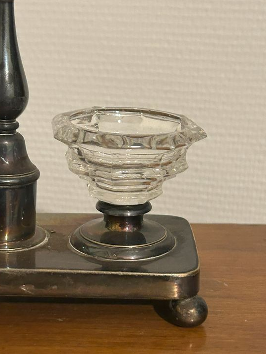 Sel poivre métal argenté ancien signé Pillet fin 19ème (8)