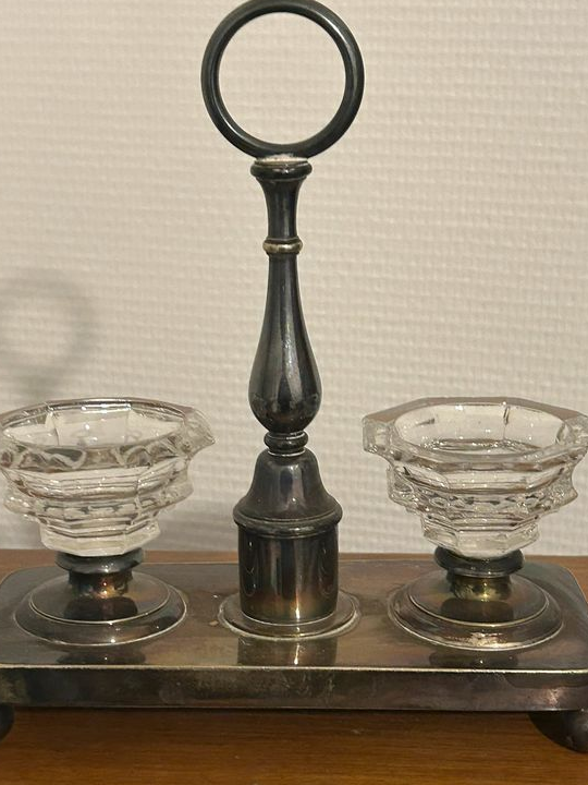 Sel poivre métal argenté ancien signé Pillet fin 19ème (8)