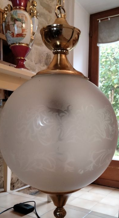 Lustre boule ancien