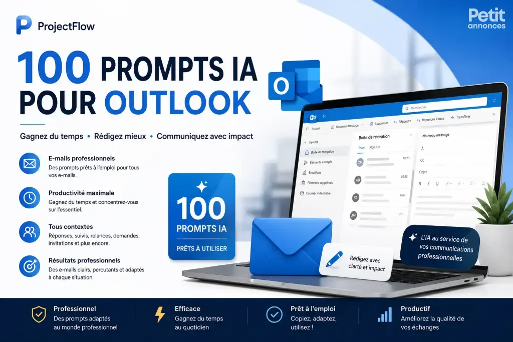 ProjectFlow – Pack 100 Prompts IA pour Outlook