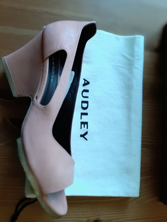 Audley - Chaussures à talons en cuir, saumon Talon : 5,5 cm